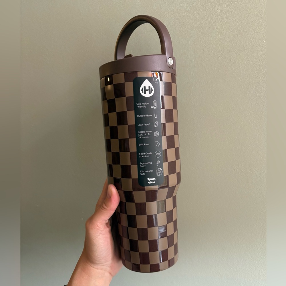 HydroJug Sport Tumbler 40 oz Autumn Checkers